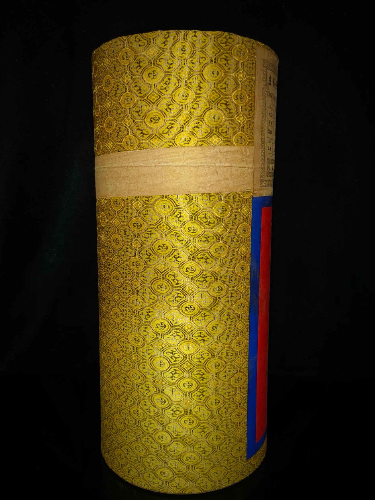 Chinese antique cylindrical calligraphy and painting