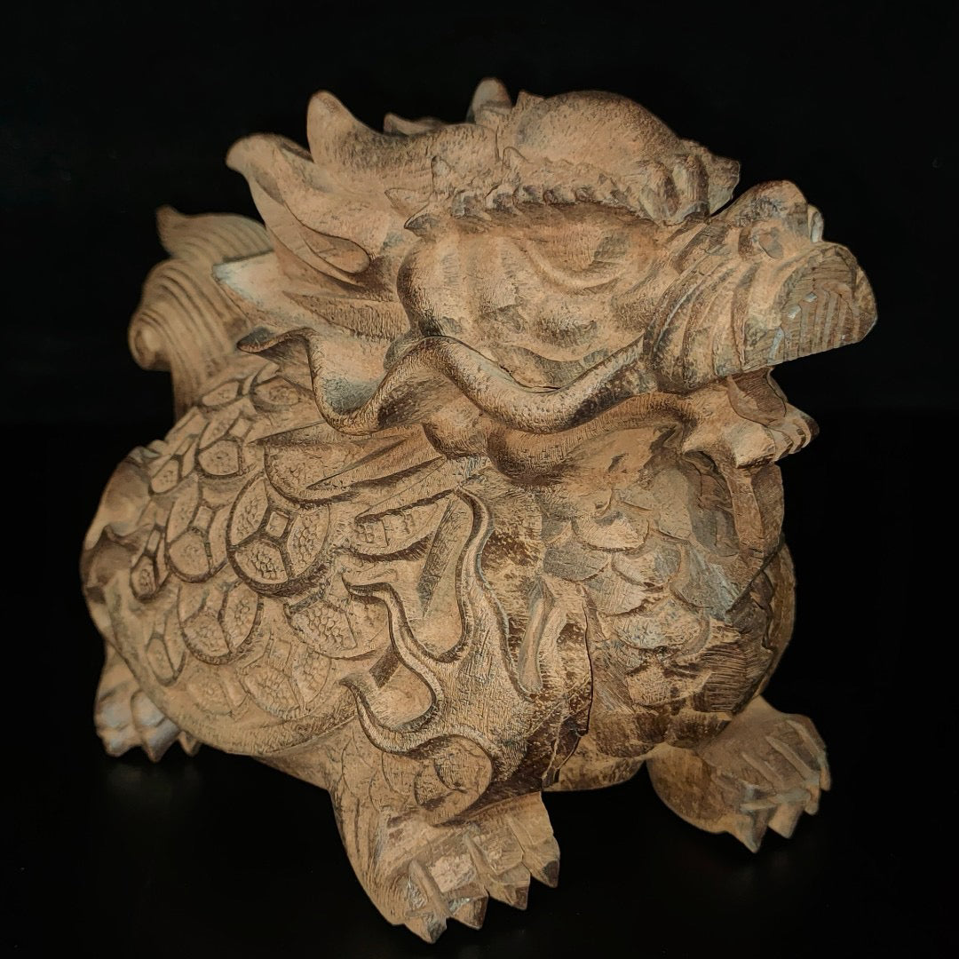 Chinese Antique Agarwood Dragon Turtle