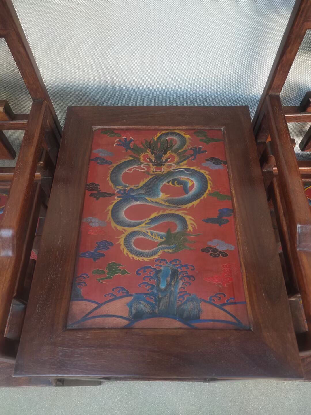 A set of Chinese antique rosewood grand chairs