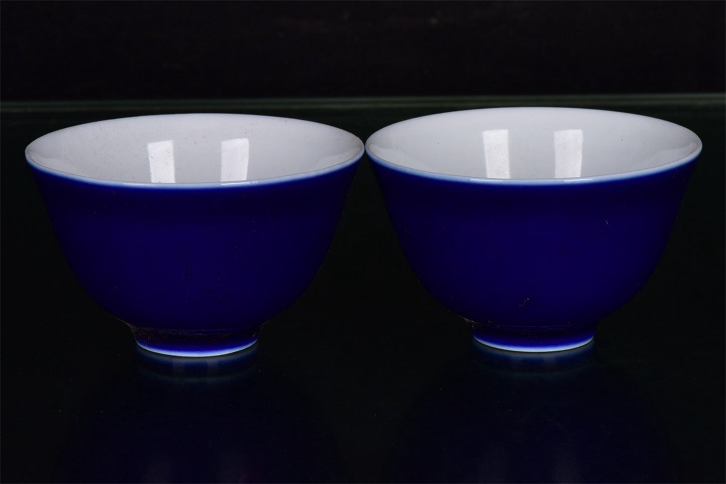Chinese Antique Monochrome Glazed Blue Cup