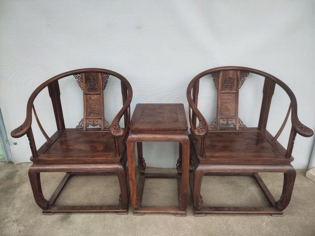 A pair of antique Chinese rosewood chairs