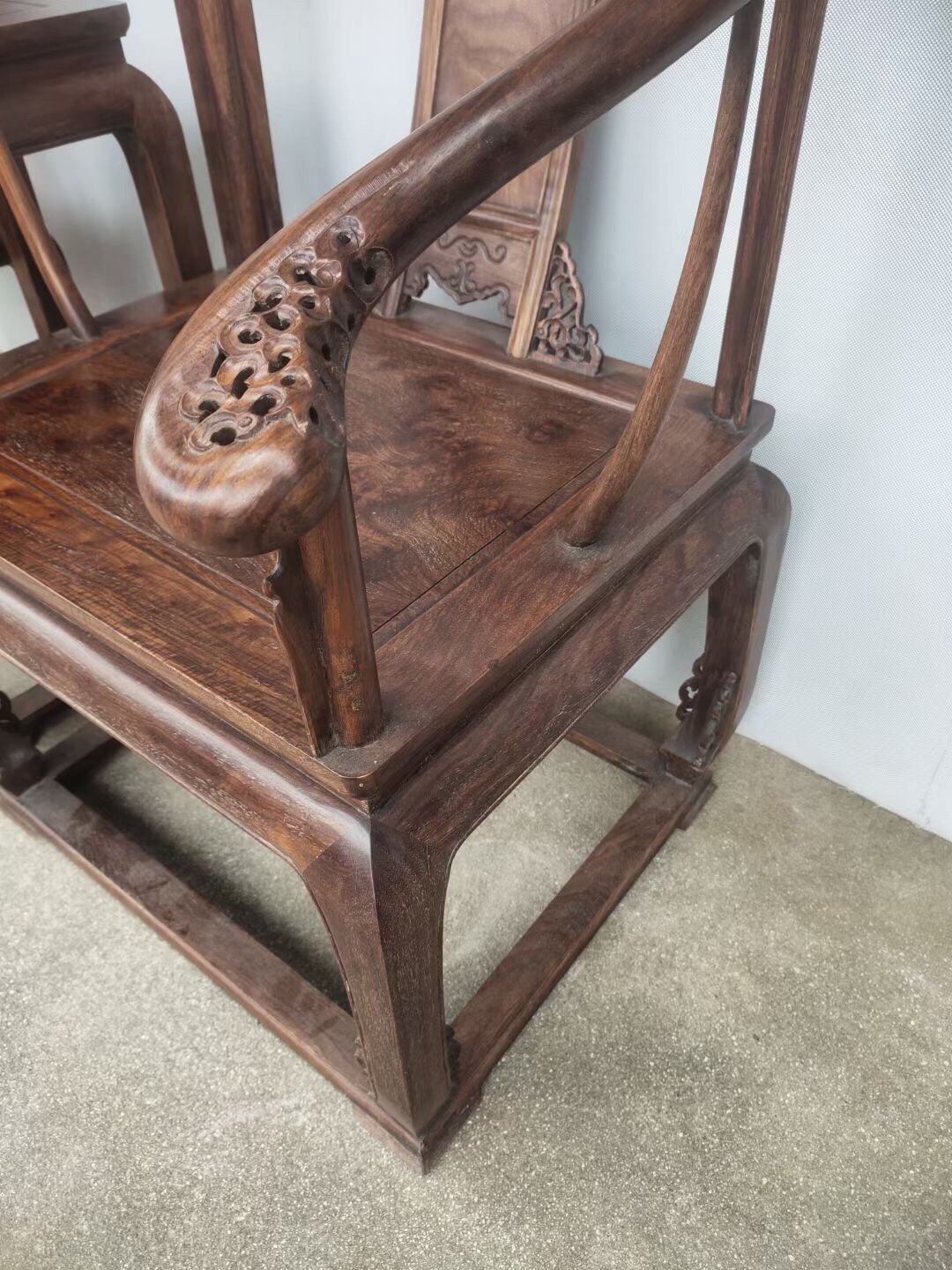 A pair of antique Chinese rosewood chairs