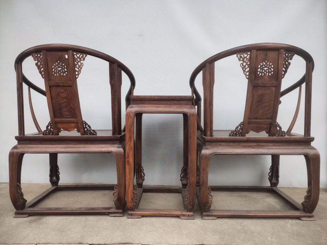 A pair of antique Chinese rosewood chairs