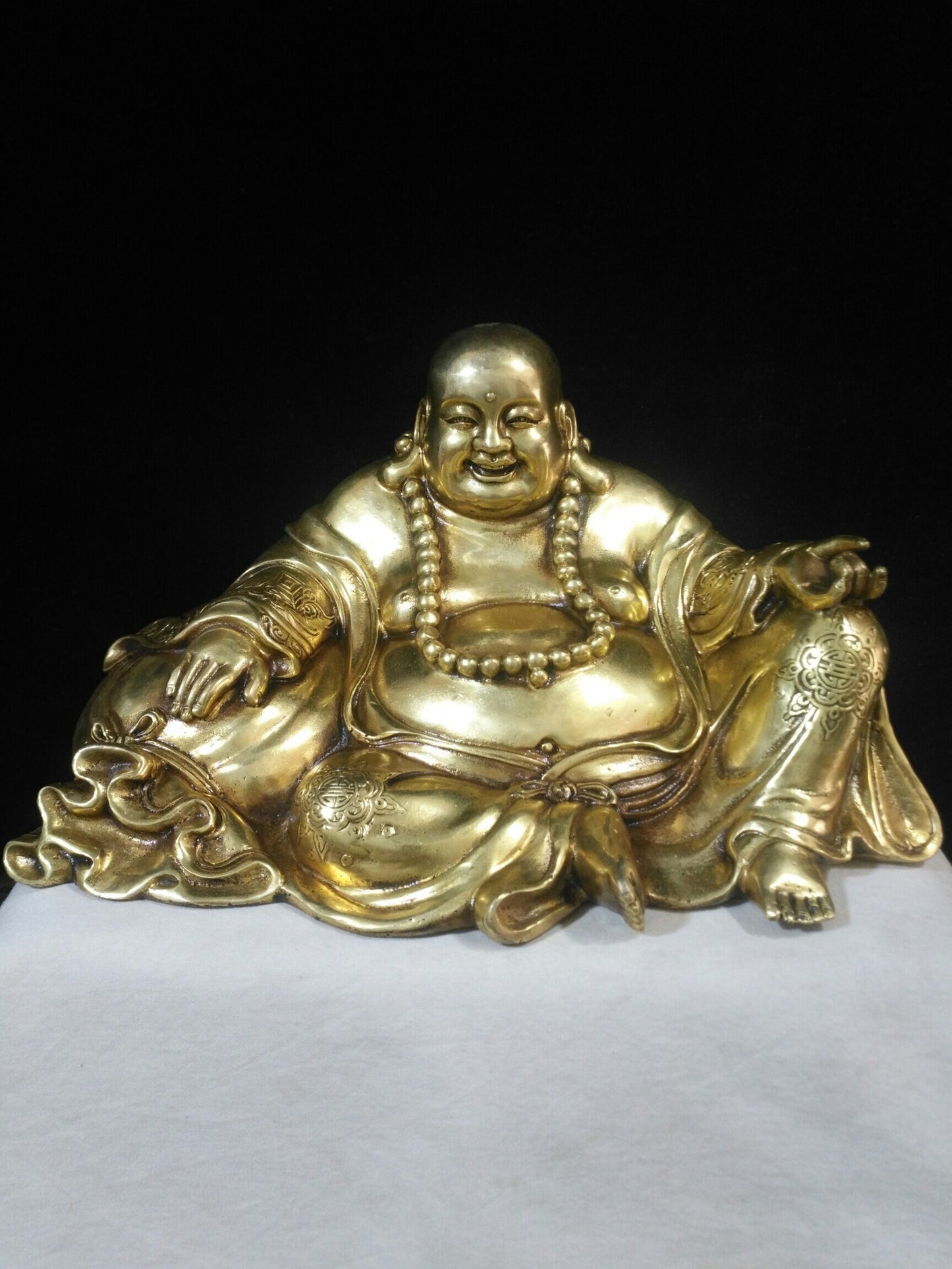 Chinese antique pure copper [Maitreya Buddha]
