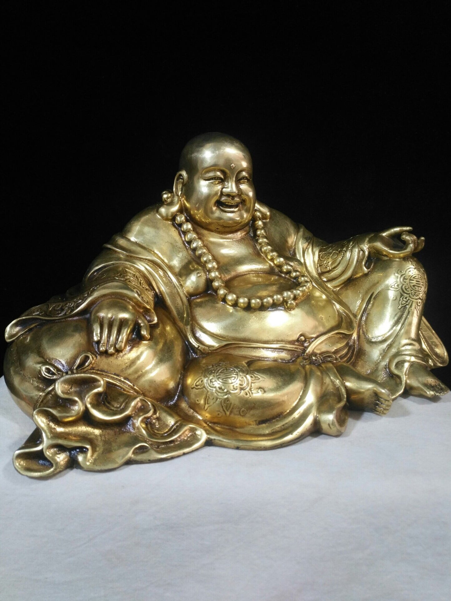 Chinese antique pure copper [Maitreya Buddha]