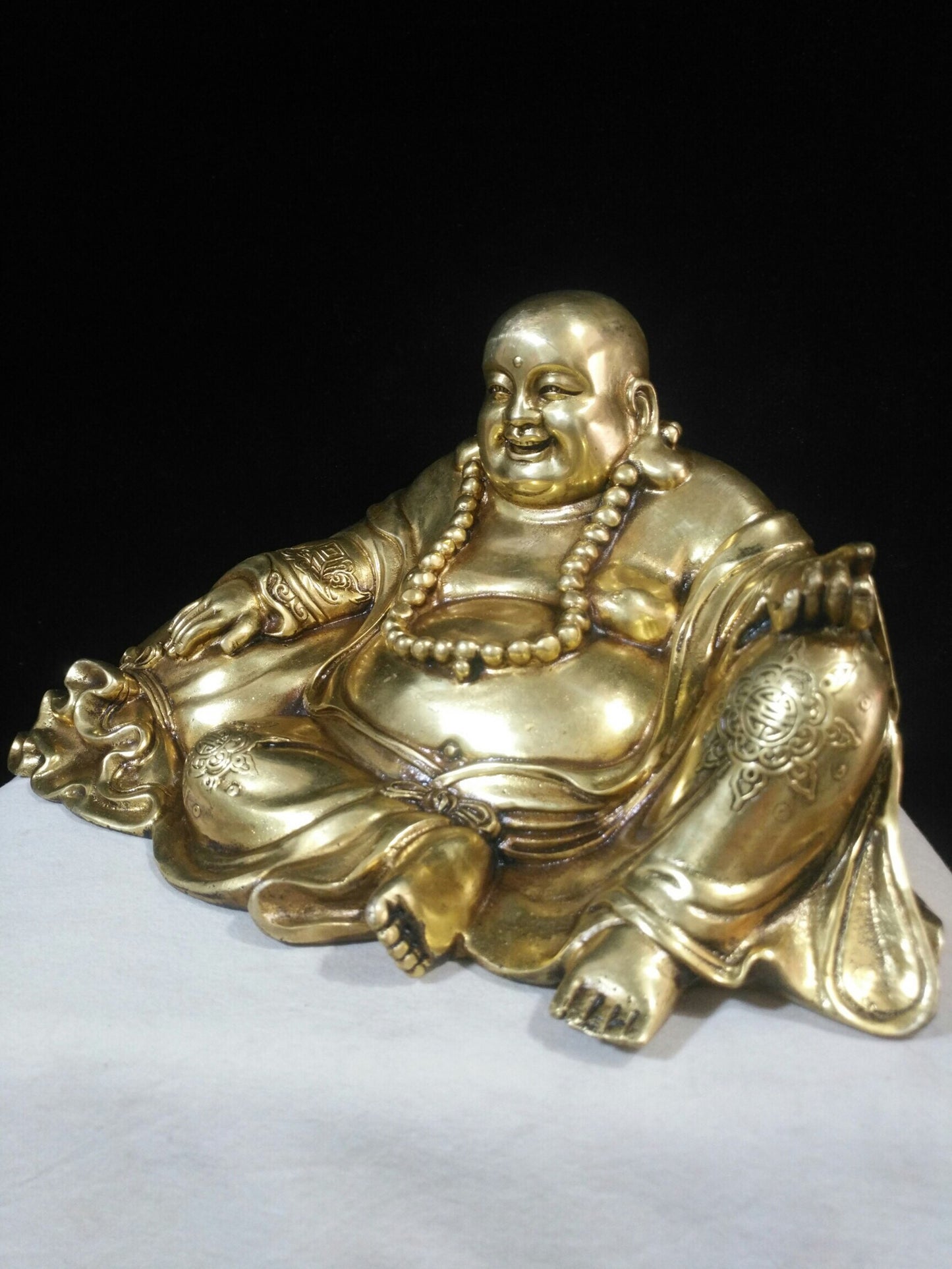 Chinese antique pure copper [Maitreya Buddha]