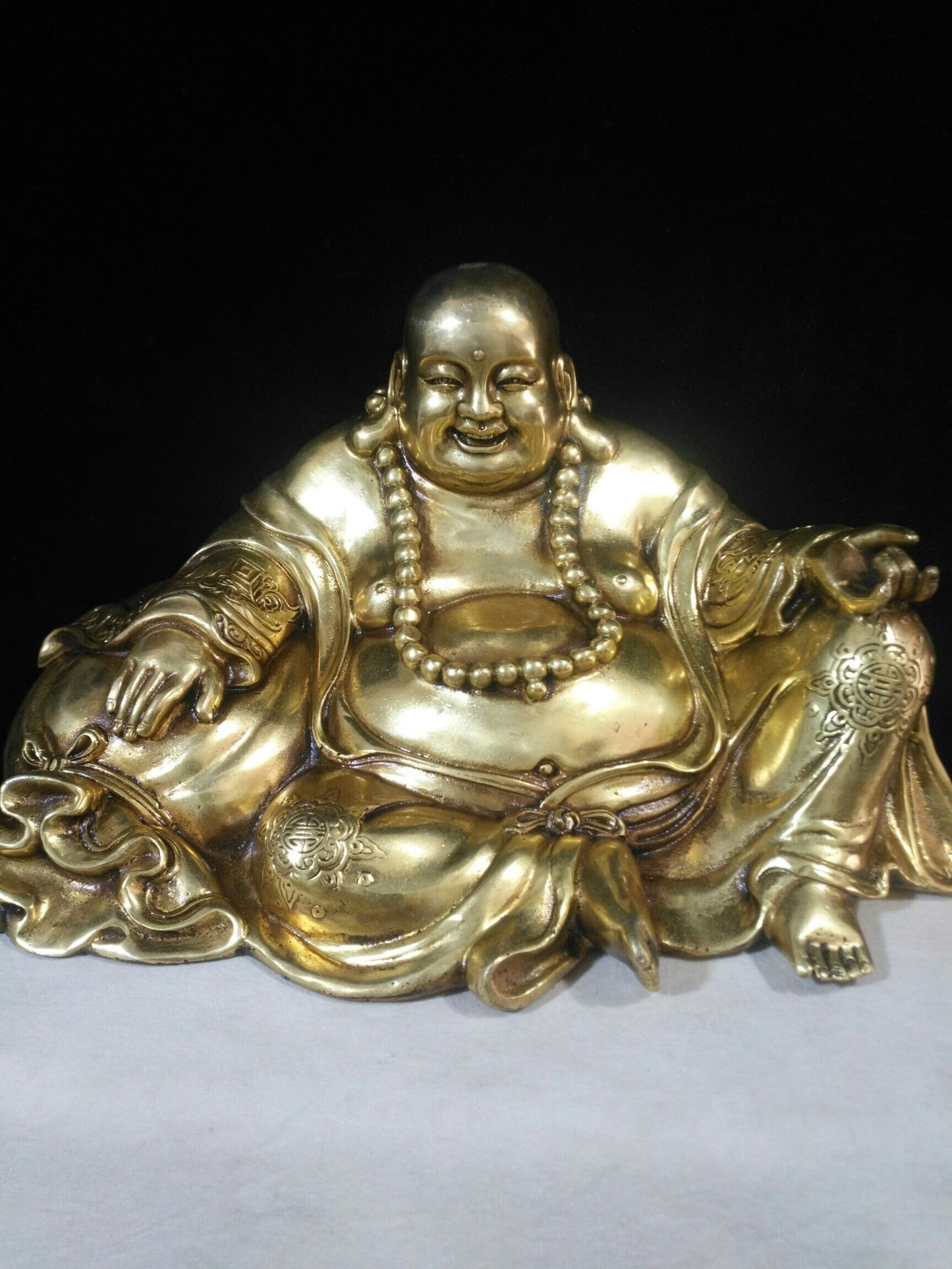 Chinese antique pure copper [Maitreya Buddha]
