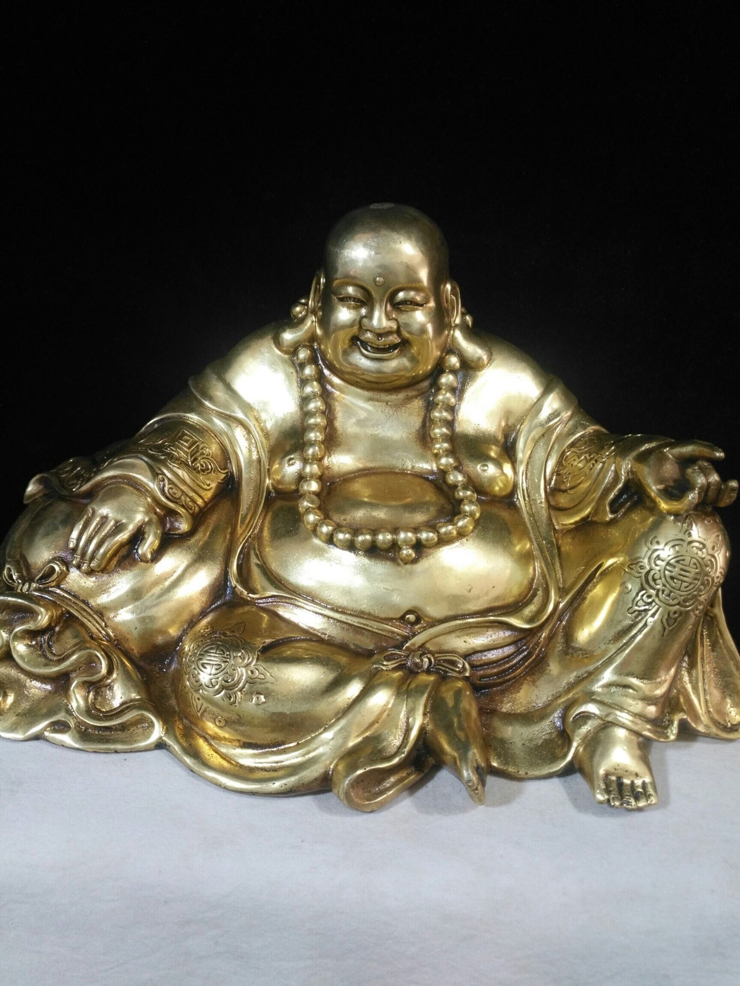 Chinese antique pure copper [Maitreya Buddha]