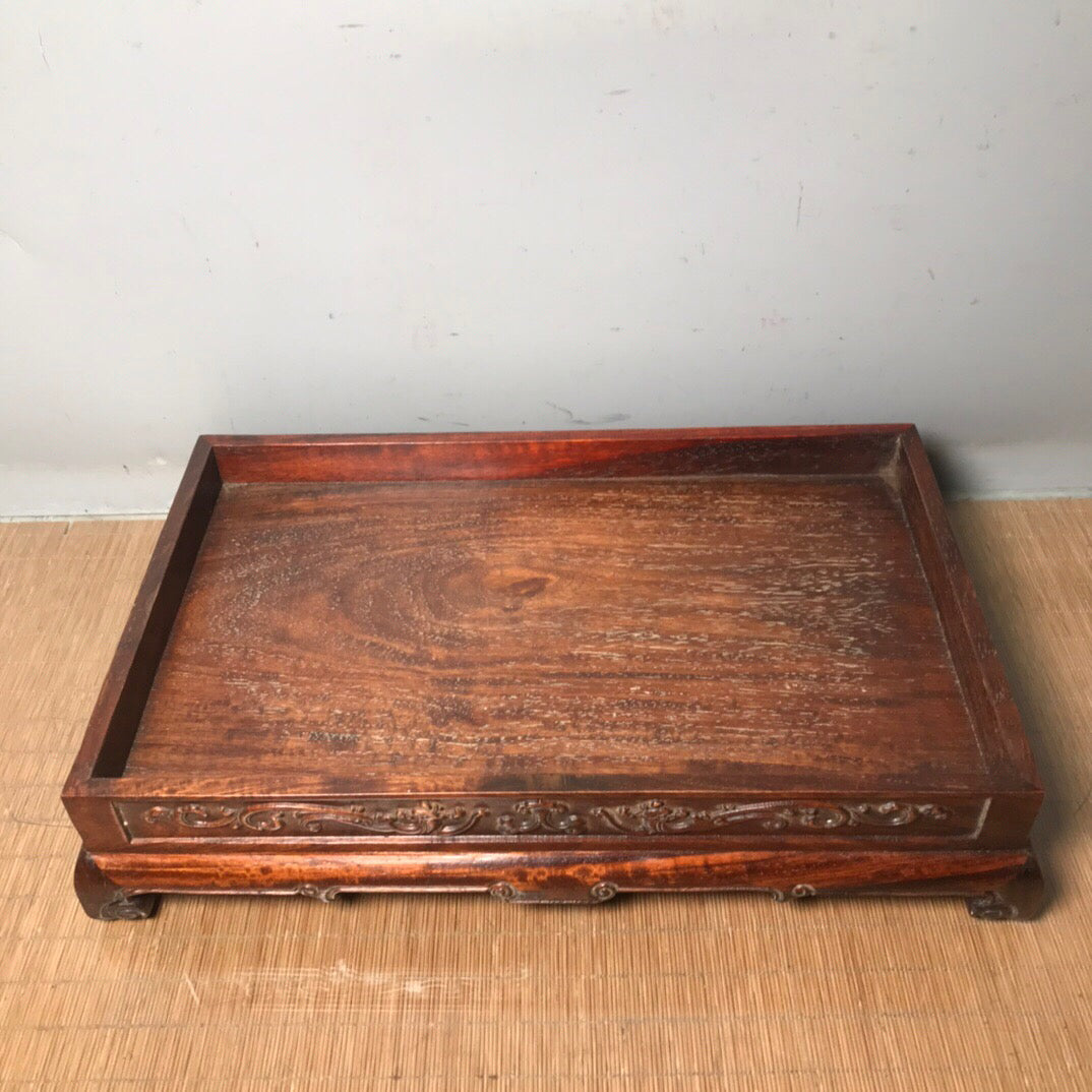 Chinese antique rosewood tea tray