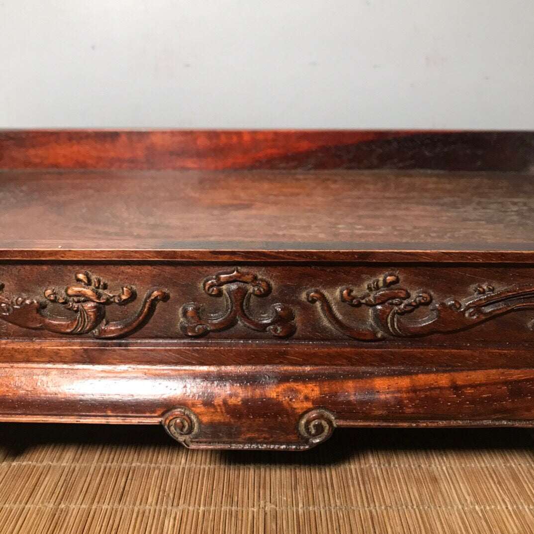 Chinese antique rosewood tea tray
