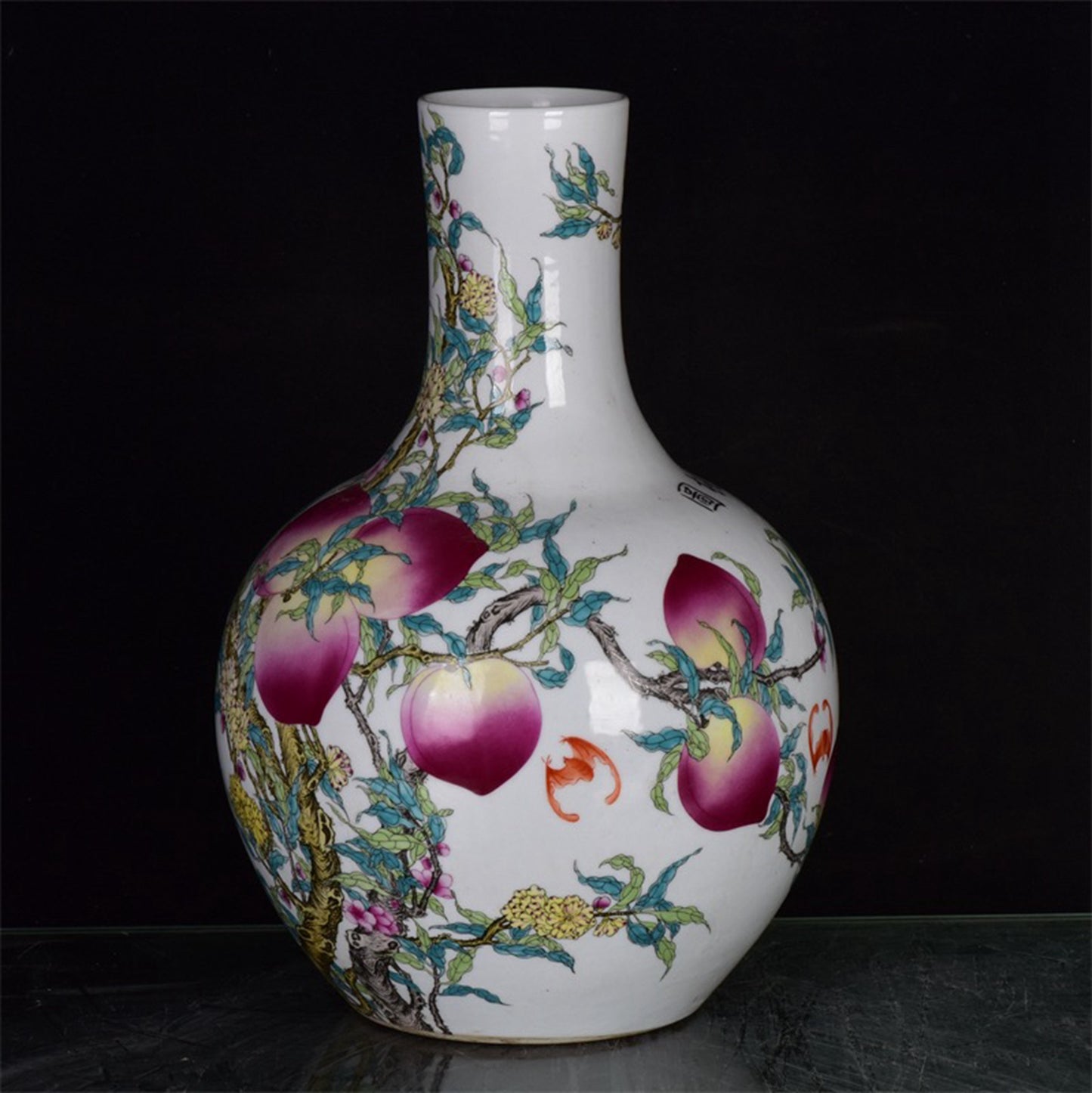 Chinese antique blue and white entangled branch flower pattern three series bamboo pot