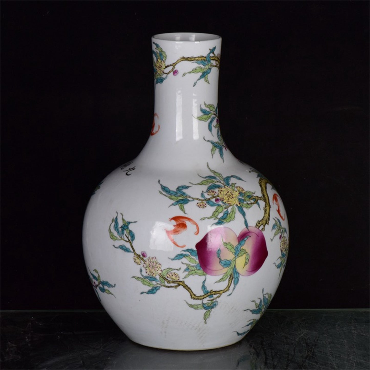 Chinese antique blue and white entangled branch flower pattern three series bamboo pot