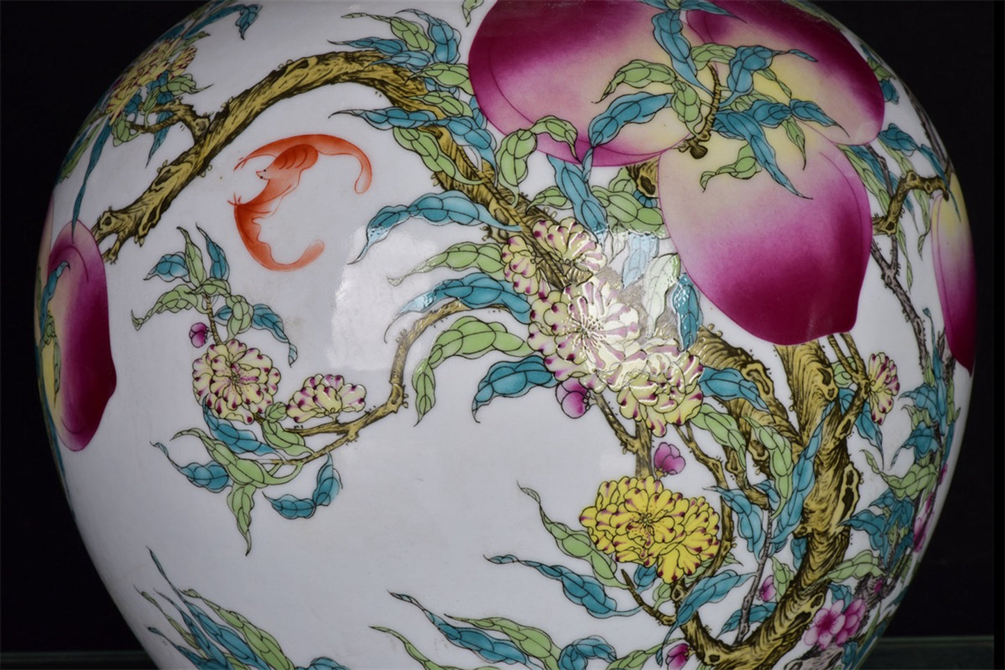 Chinese antique blue and white entangled branch flower pattern three series bamboo pot