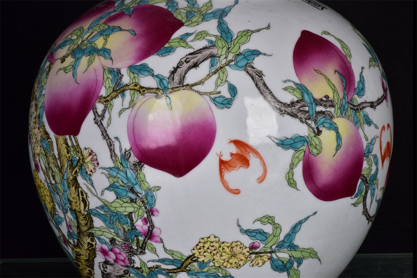 Chinese antique blue and white entangled branch flower pattern three series bamboo pot