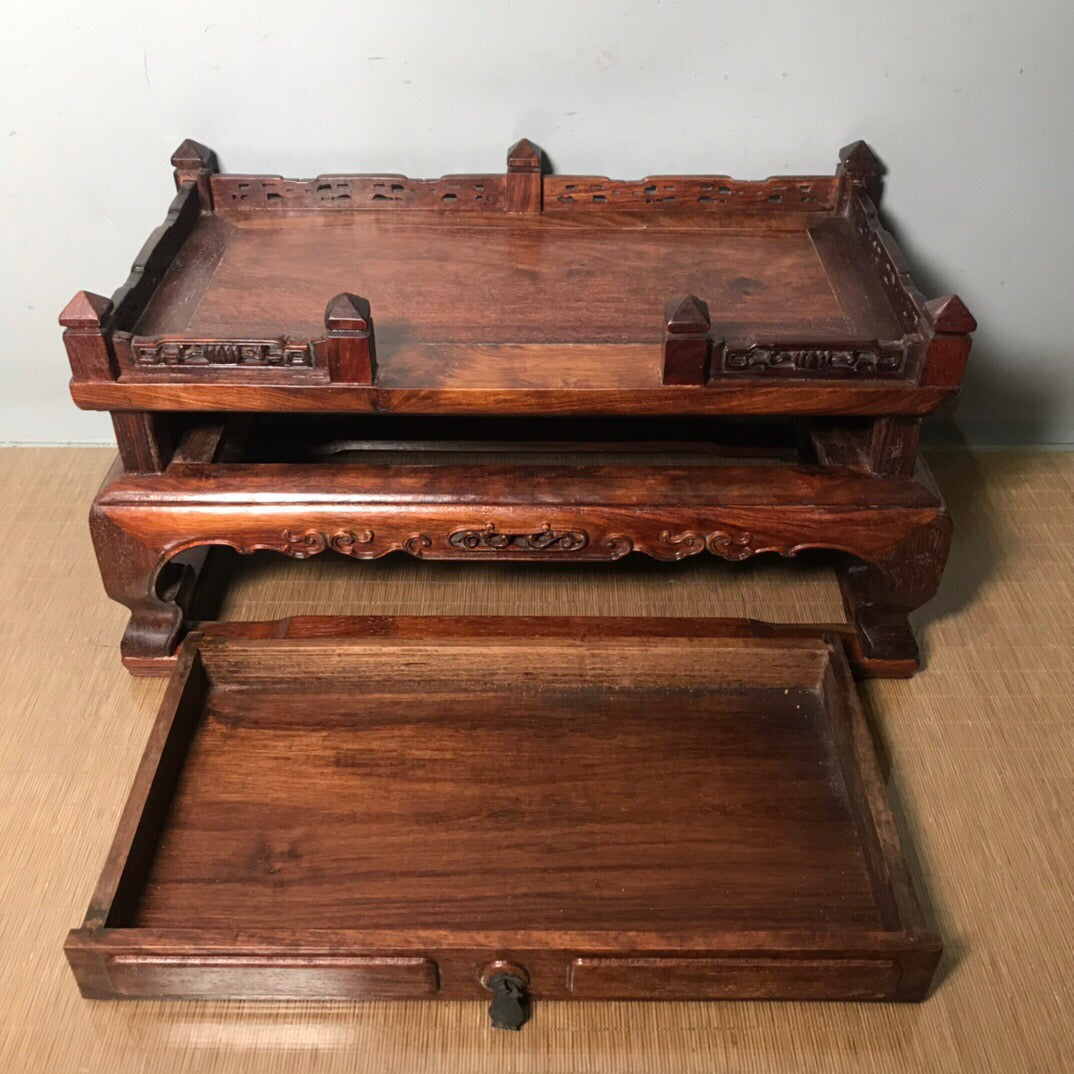 Chinese antique rosewood Buddha pedestal
