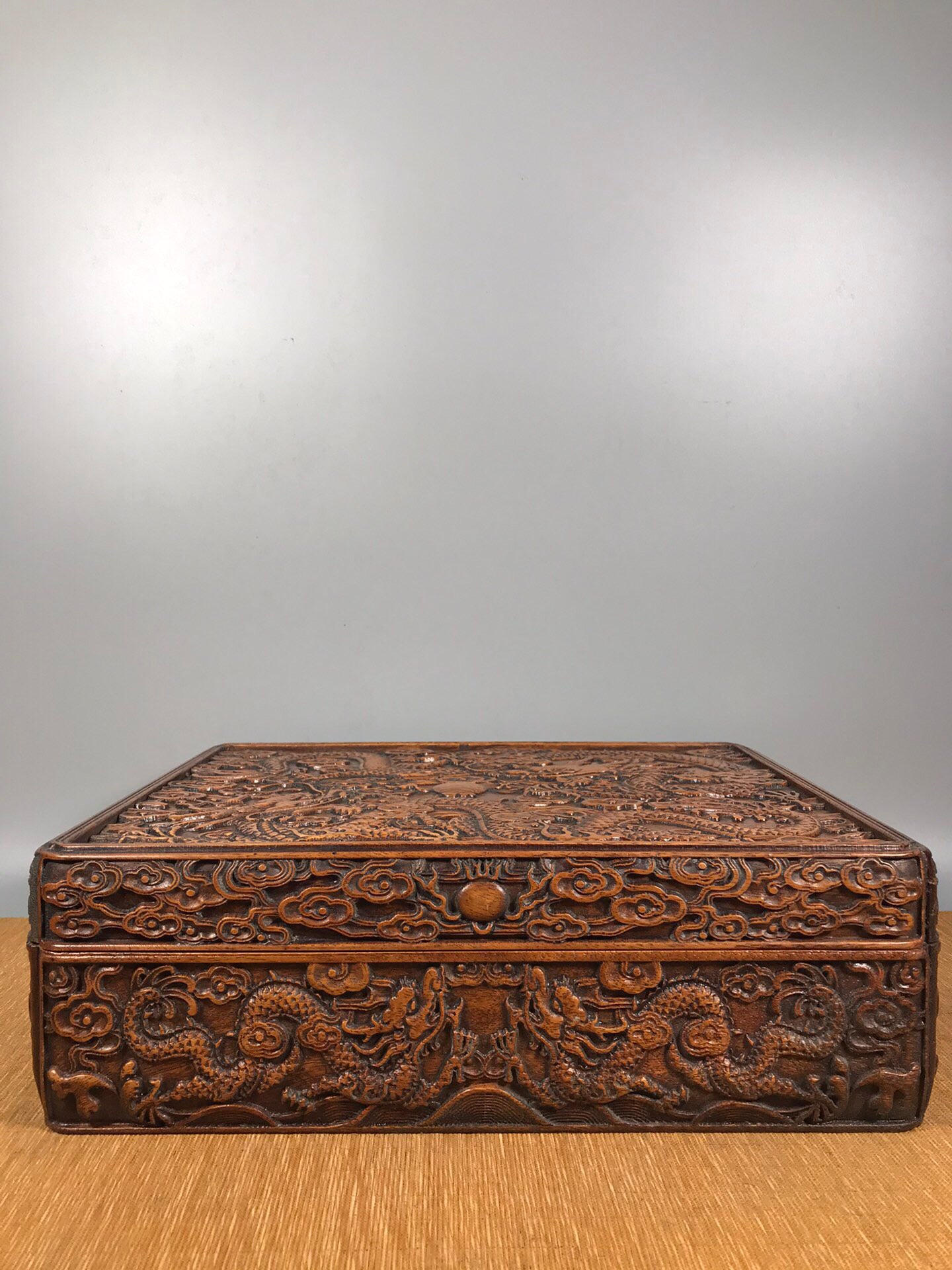 Chinese antique rosewood needle and thread box