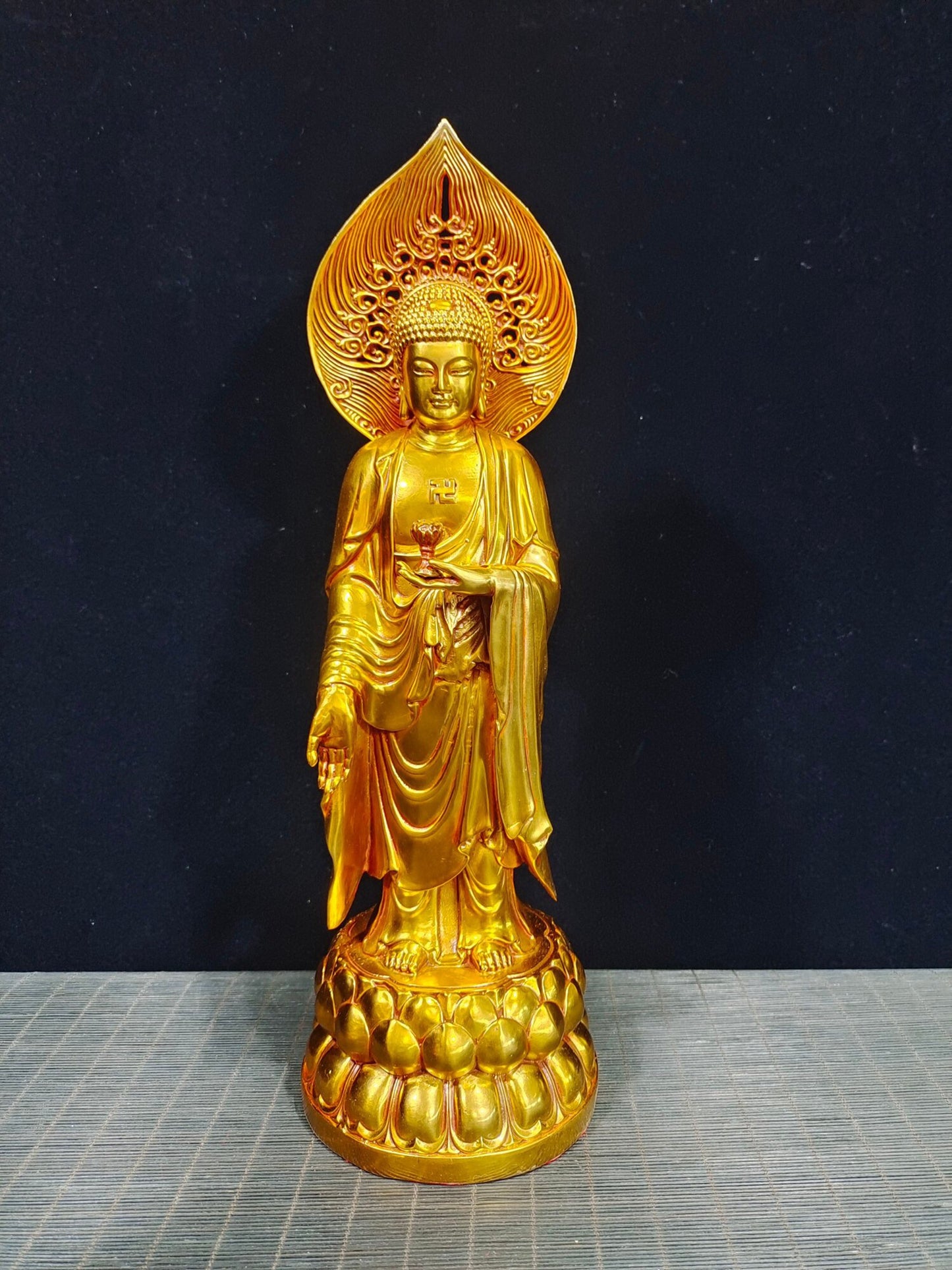 Chinese antique pure copper [Three Saints of the West]