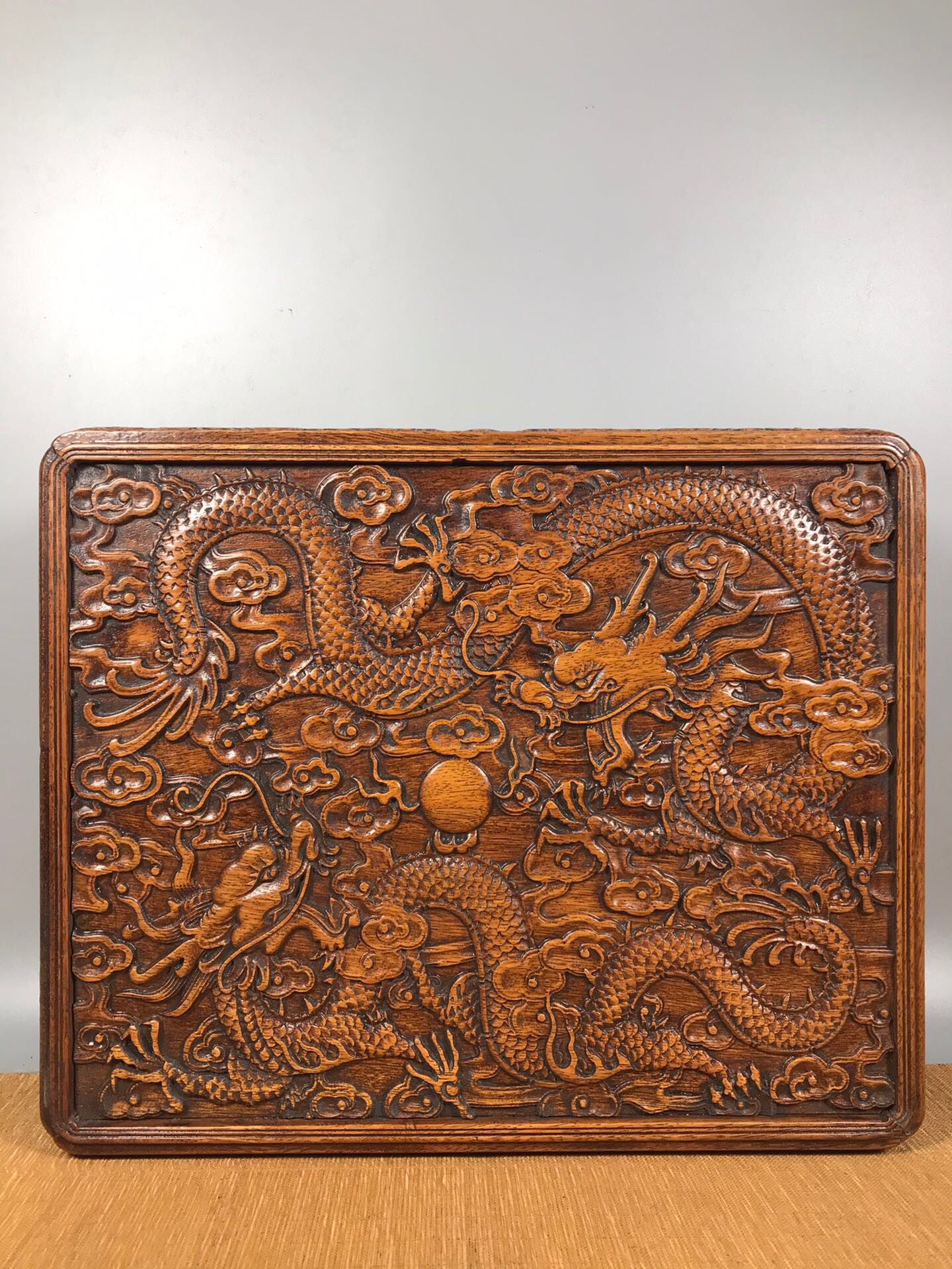 Chinese antique rosewood needle and thread box