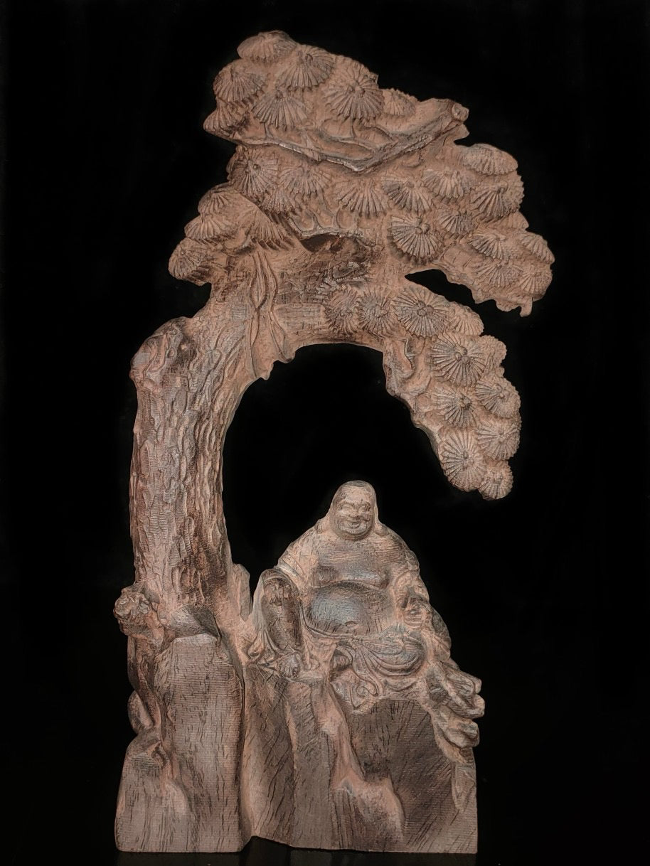 Chinese antique agarwood and Panasonic Maitreya