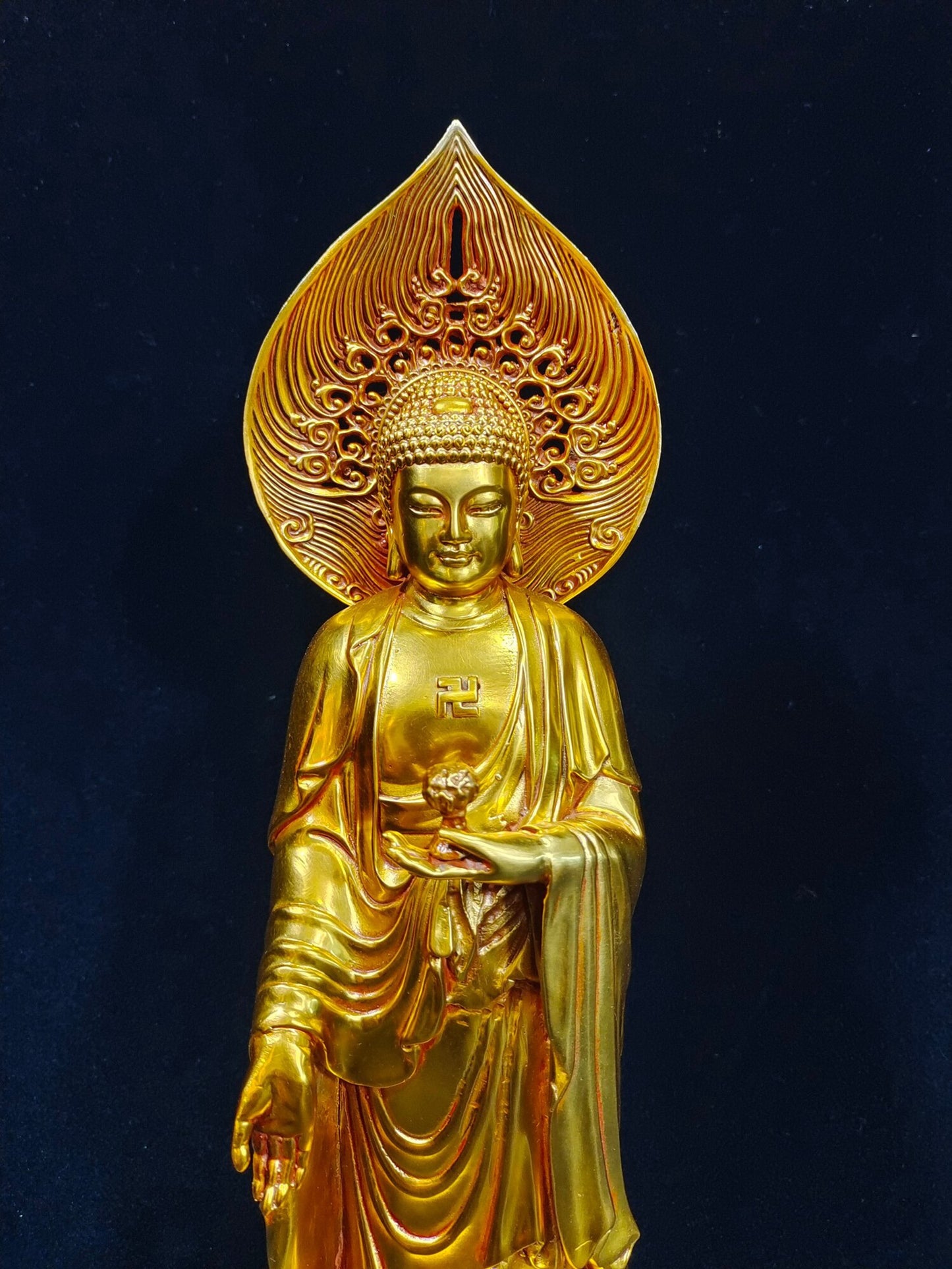 Chinese antique pure copper [Three Saints of the West]