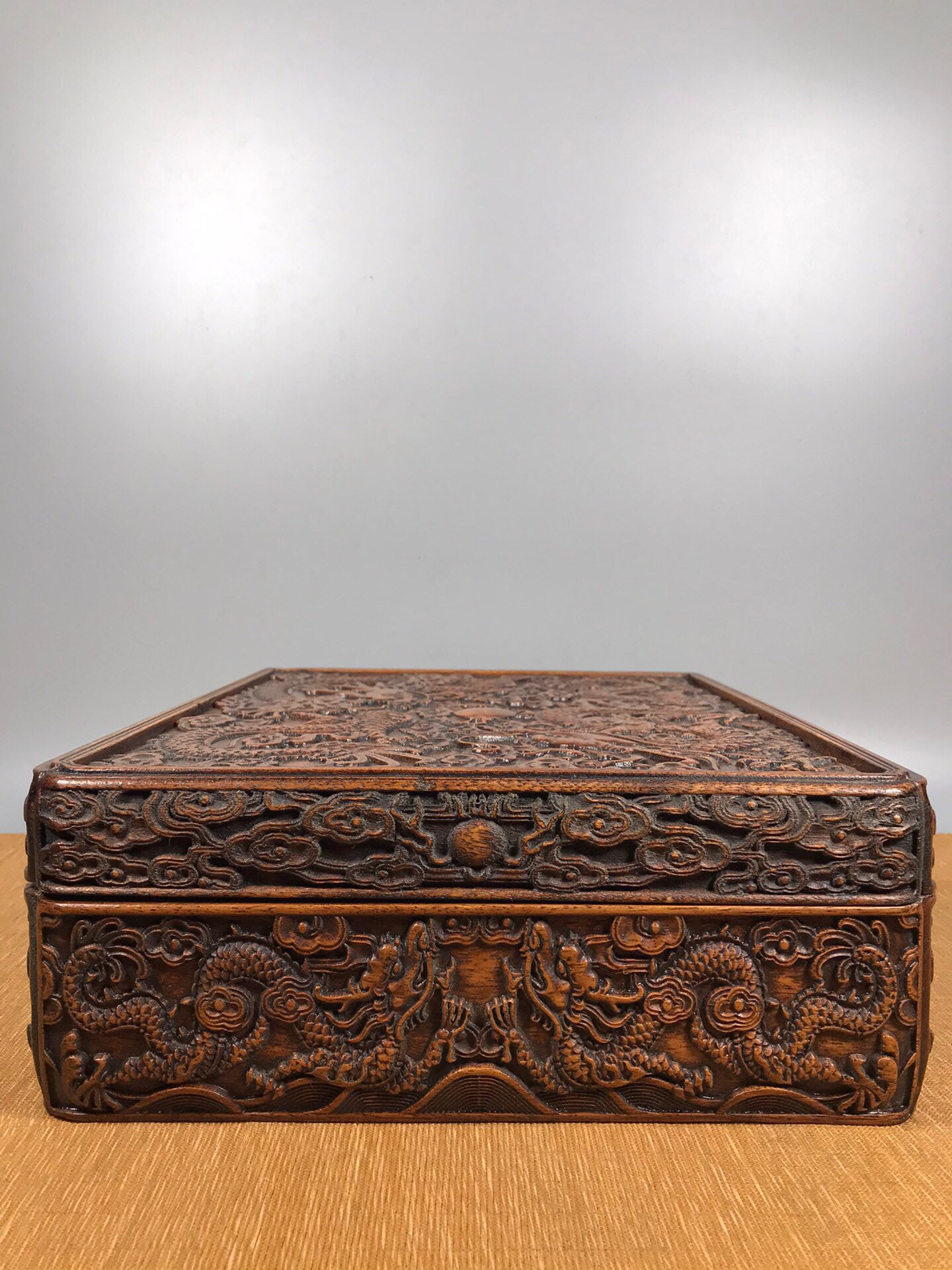 Chinese antique rosewood needle and thread box