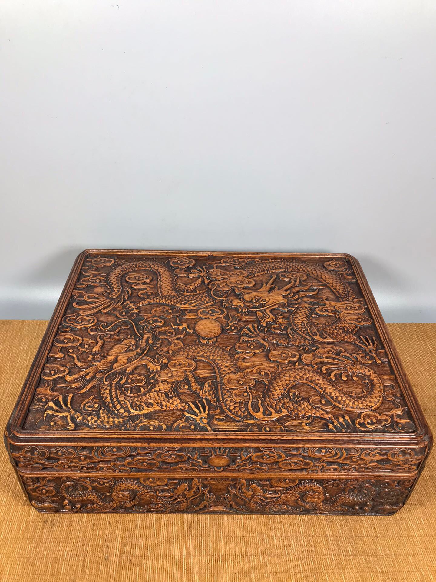 Chinese antique rosewood needle and thread box