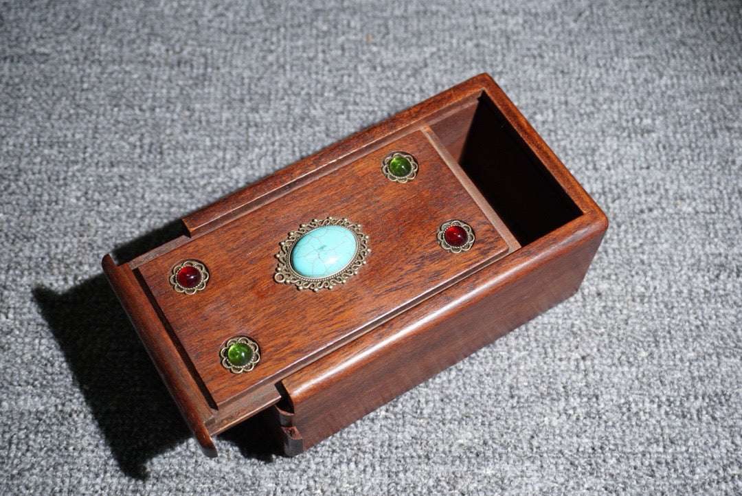 Chinese antique rosewood mechanism box