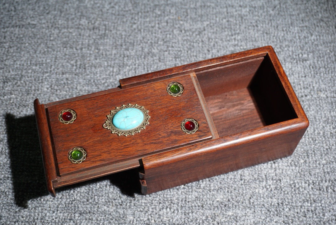 Chinese antique rosewood mechanism box