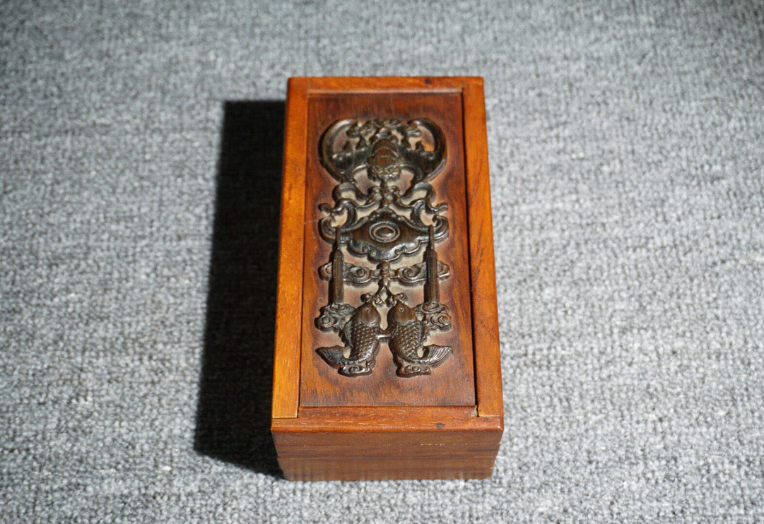 Chinese antique rosewood mechanism box