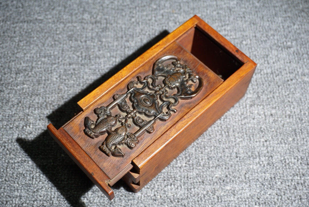 Chinese antique rosewood mechanism box