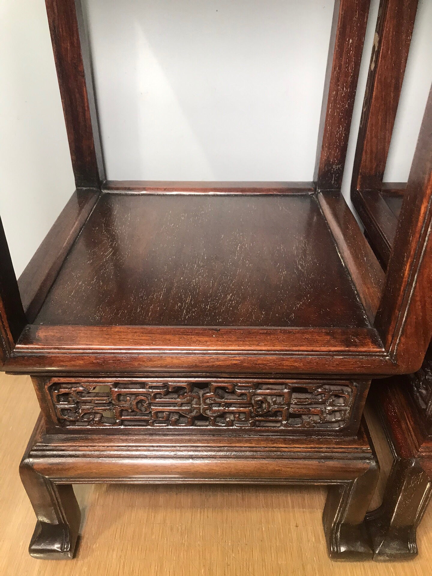 Chinese antique pear wood flower rack