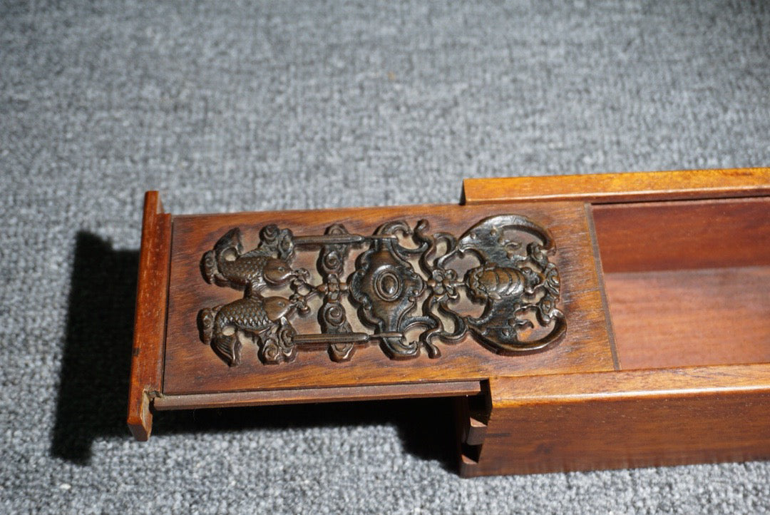 Chinese antique rosewood mechanism box