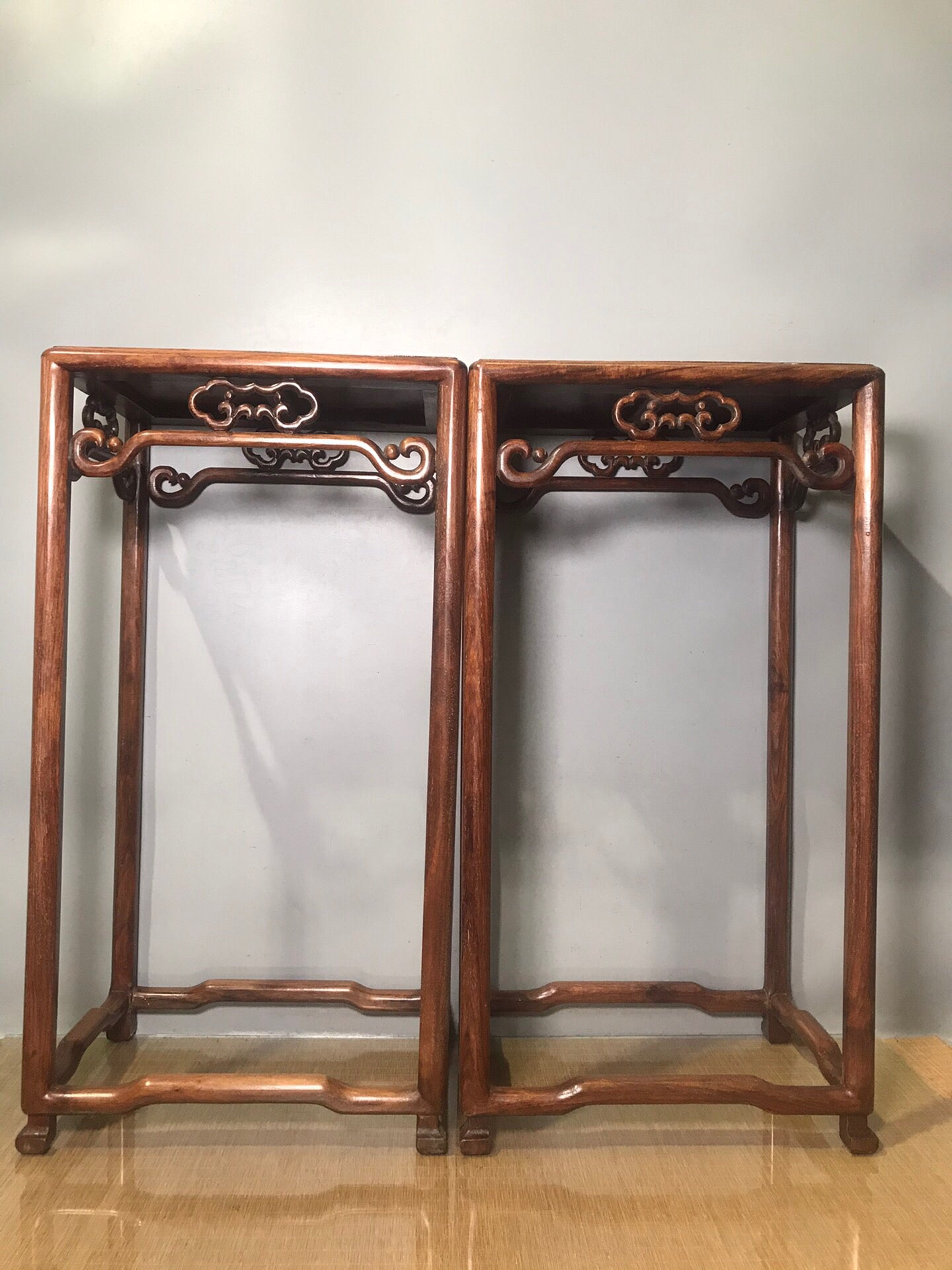 Chinese antique pear wood flower rack