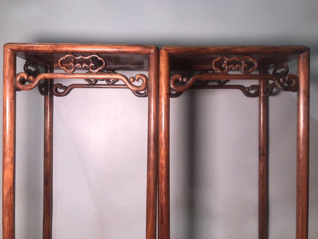 Chinese antique pear wood flower rack