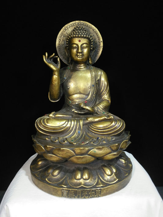 Chinese antique pure copper "Nanwu Moonlight Tathagata"