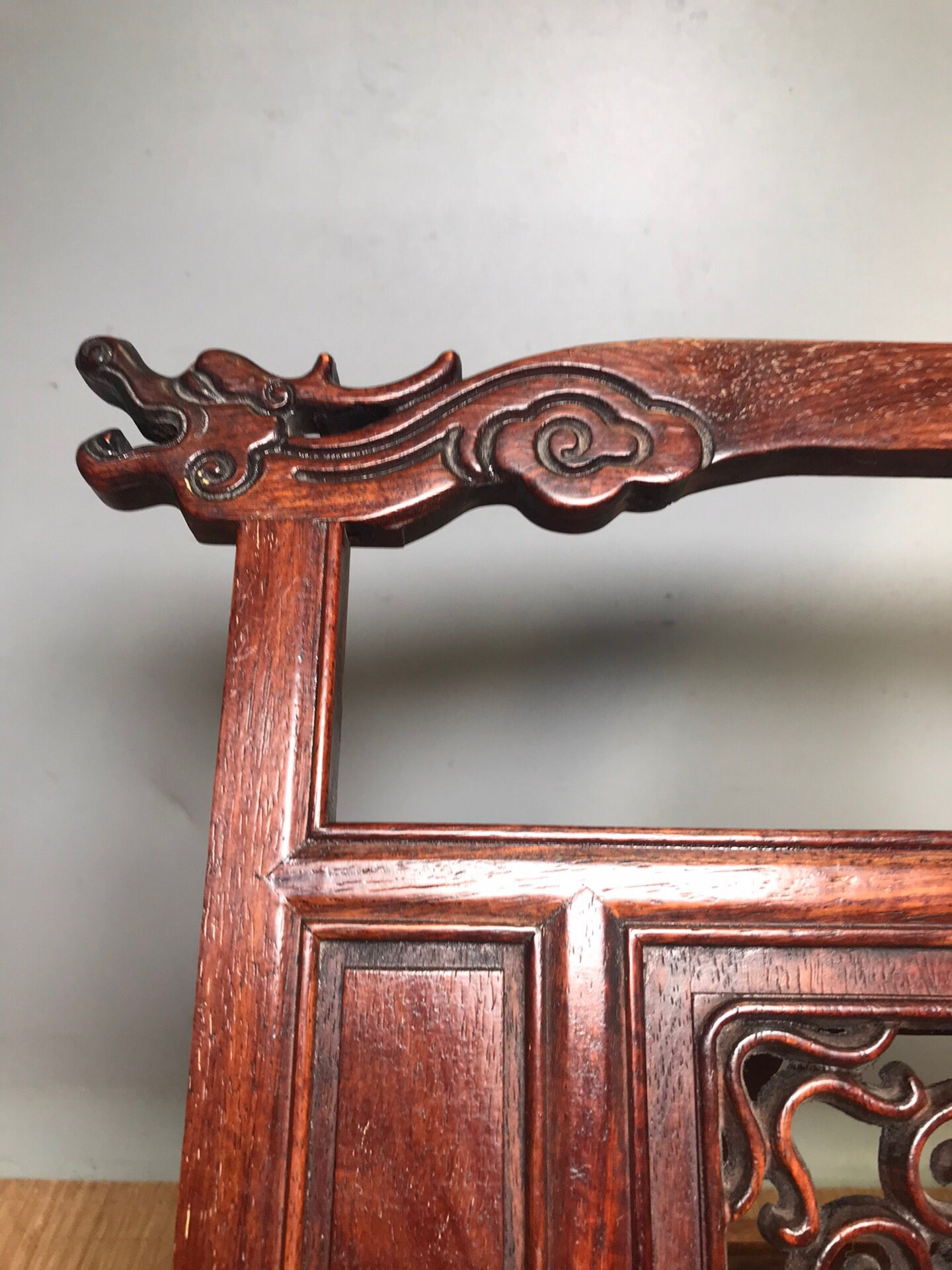 Chinese antique rosewood folding bookshelf