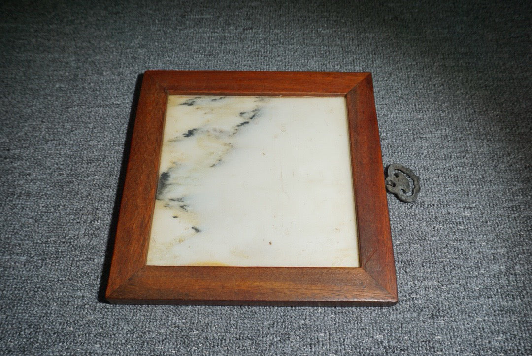 Chinese antique rosewood inlaid meteorite hanging screen
