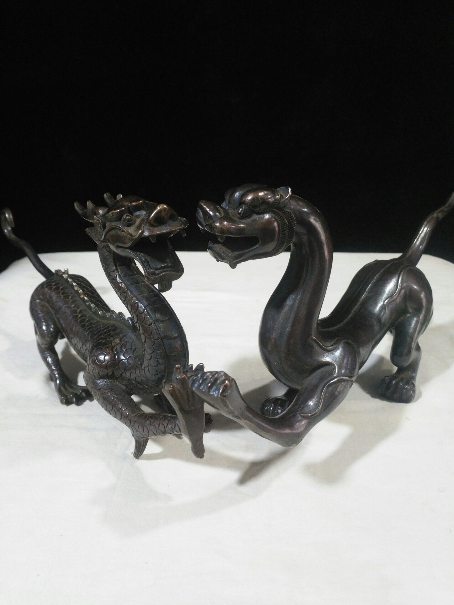 Chinese antique pure copper "Blue Dragon, White Tiger, Vermilion Sparrow, Xuanwu"