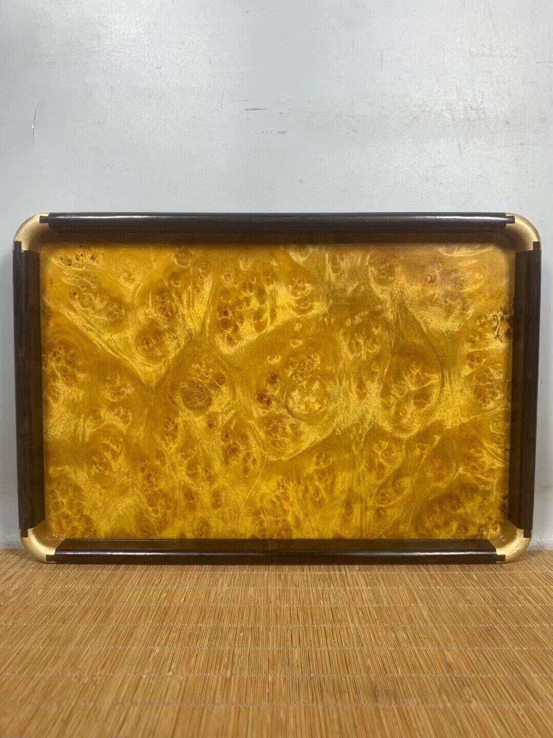 Chinese antique rosewood inlaid with rosewood edge tea tray