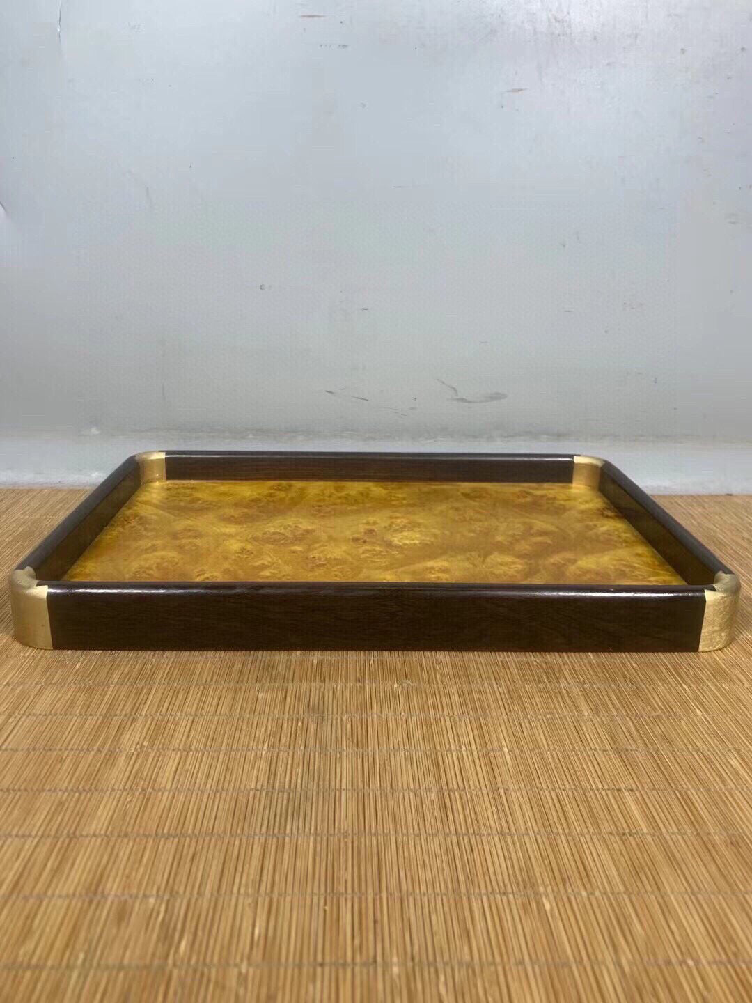 Chinese antique rosewood inlaid with rosewood edge tea tray