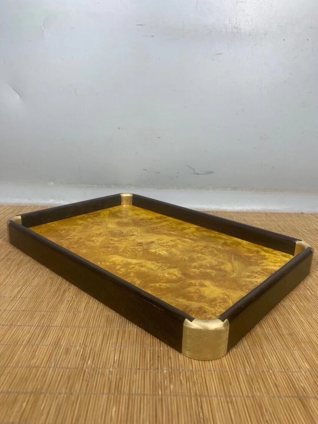 Chinese antique rosewood inlaid with rosewood edge tea tray