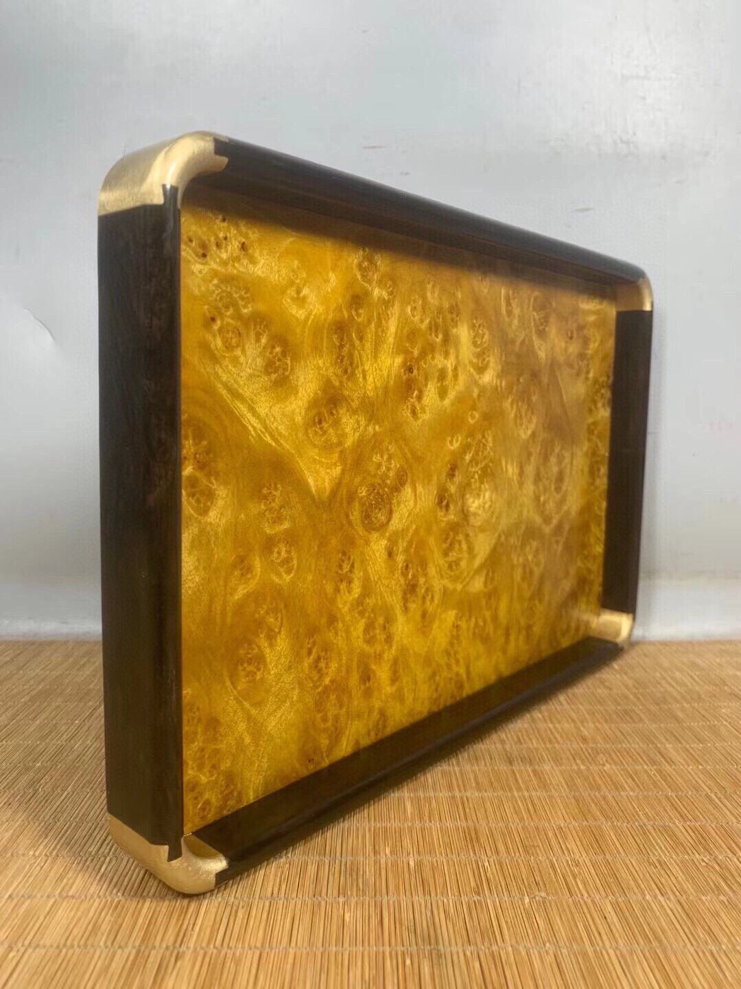 Chinese antique rosewood inlaid with rosewood edge tea tray