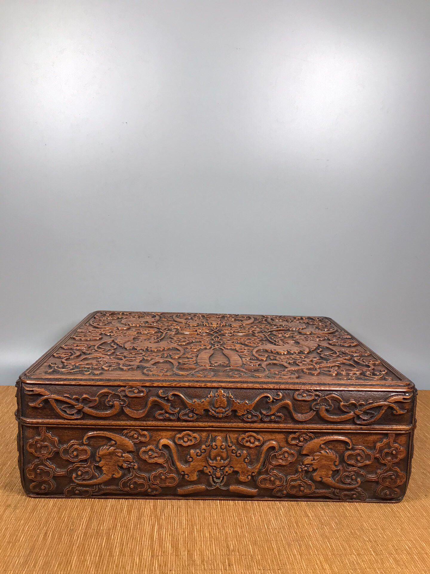 Chinese antique rosewood needle and thread box
