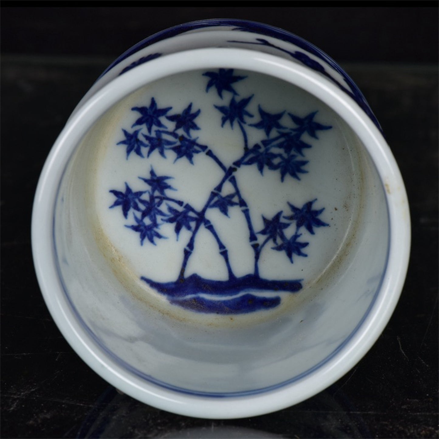 Chinese Antique Blue and White Three Friend Bamboo Cup