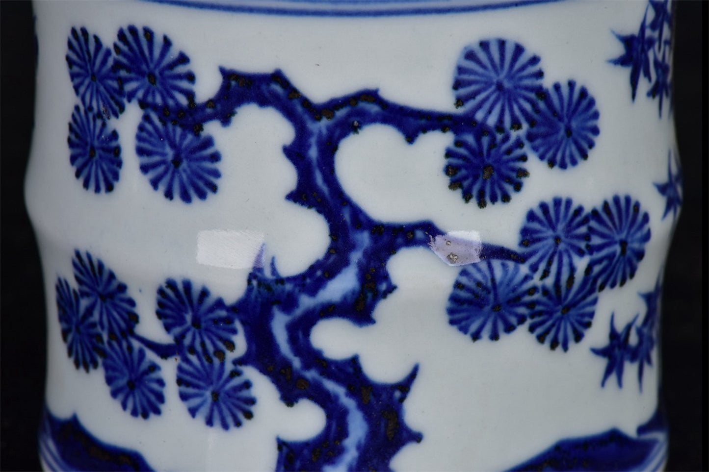 Chinese Antique Blue and White Three Friend Bamboo Cup