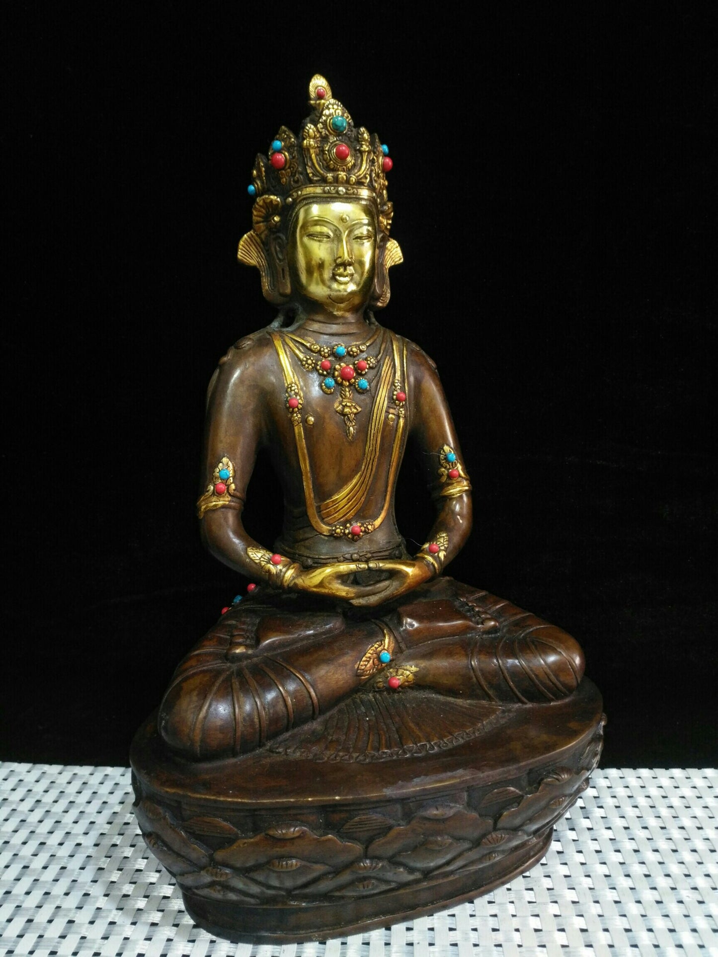 Chinese antique pure copper "Guanyin Bodhisattva"