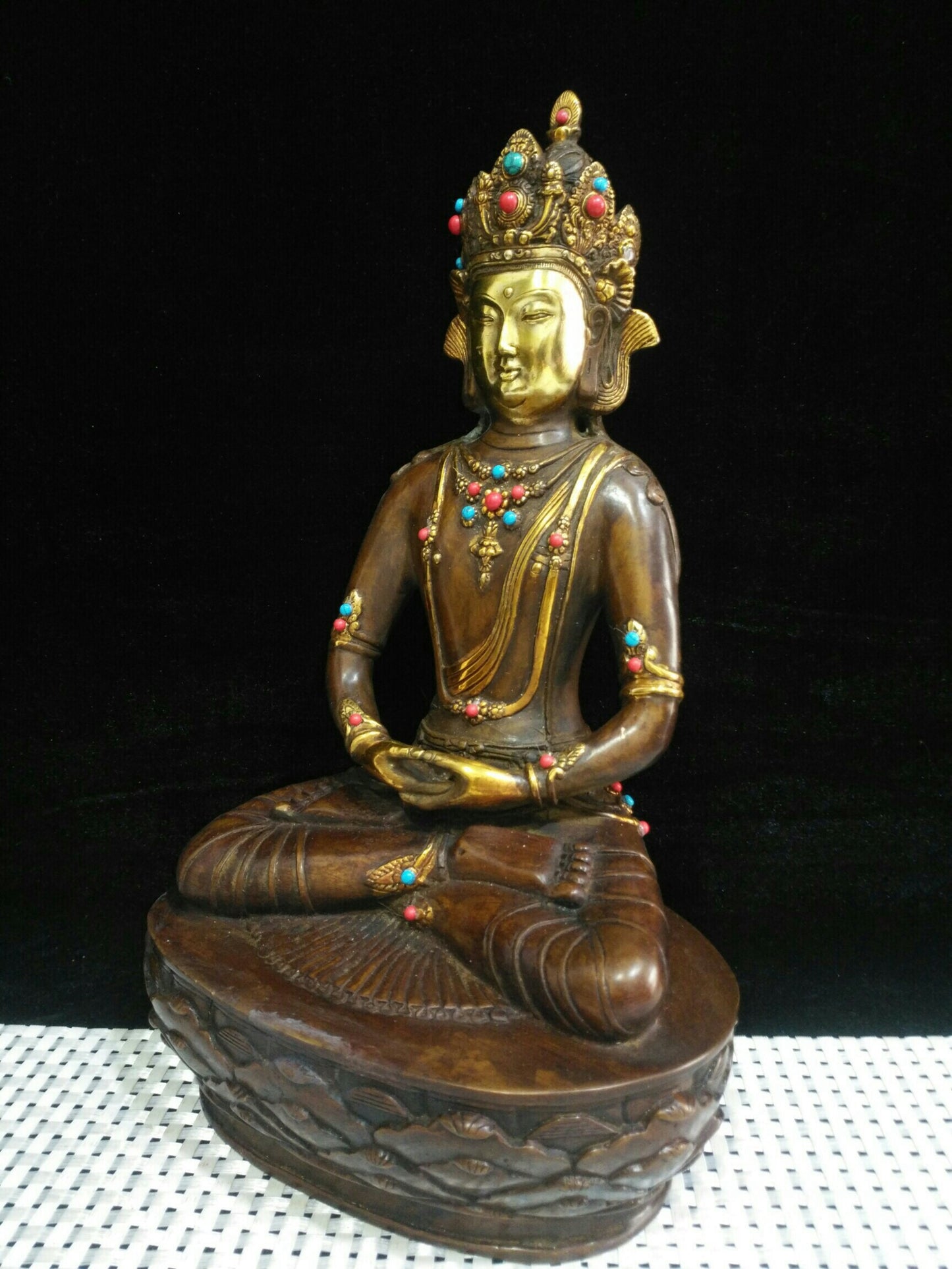 Chinese antique pure copper "Guanyin Bodhisattva"