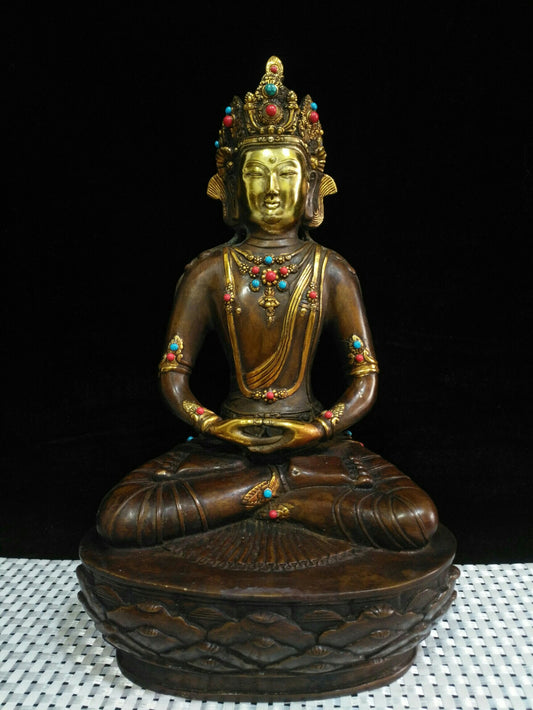 Chinese antique pure copper "Guanyin Bodhisattva"