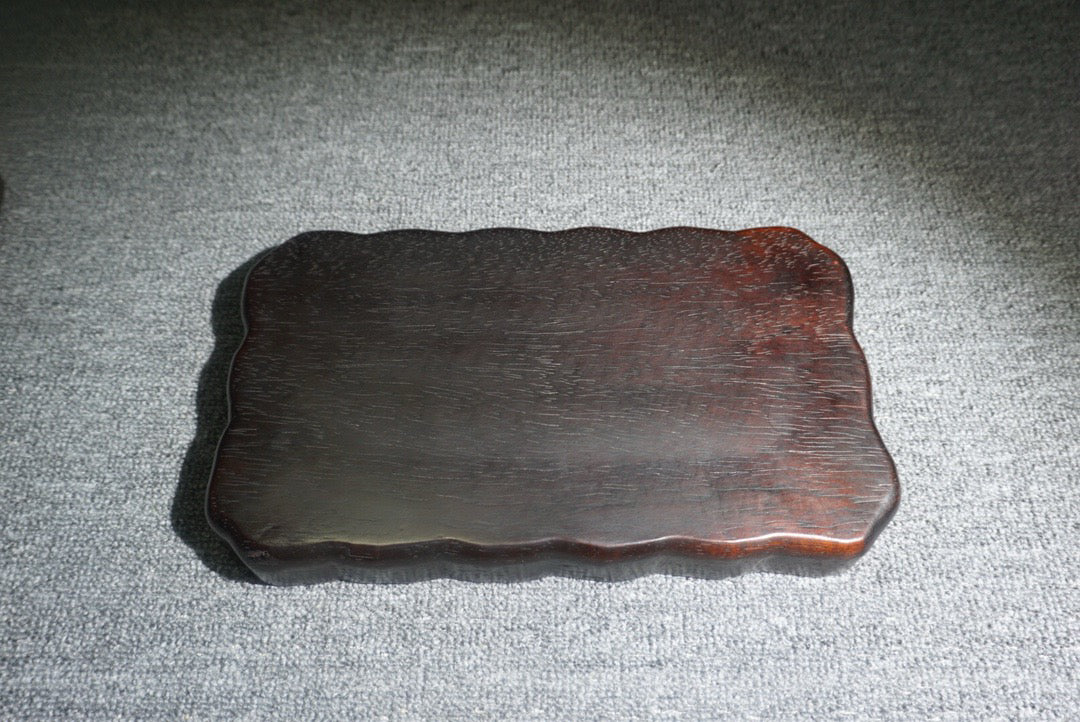 Chinese antique ebony tea plate