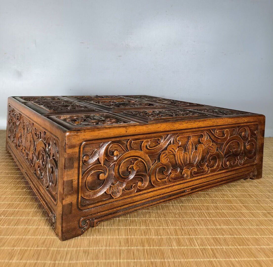 Chinese antique rosewood nine grid box